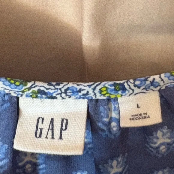 Blue Patterned Boho Dress Gap - Picture 3 of 11